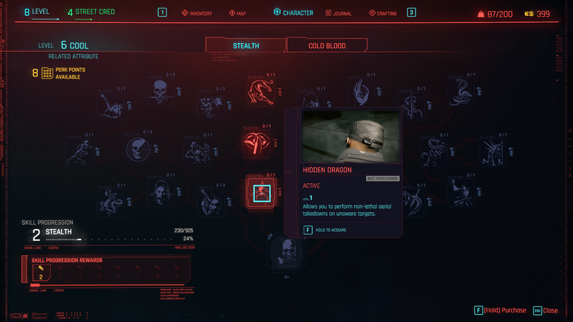 Cyberpunk 2077 Skills, Attributes, Perks, and Points guide