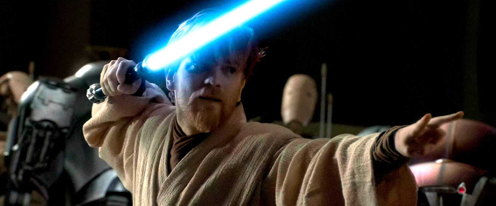 Obi-Wan fighting General Grievous in Revenge of the Sith