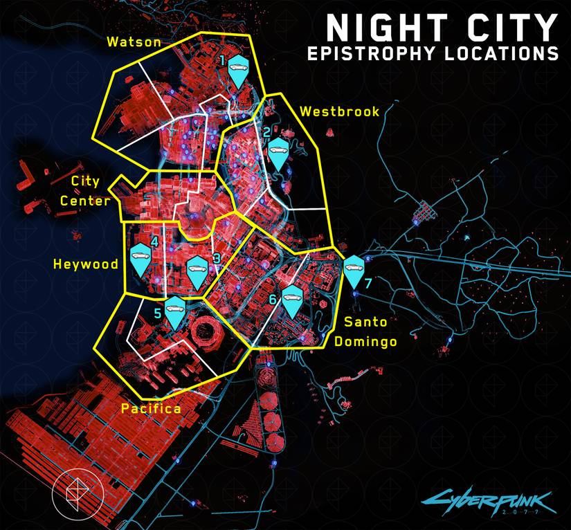 Cyberpunk 2077 Epistrophy Delamain Cab Map Locations Guide cyberpunk-2077-epistrophy-delamain-cab-map-locations-guide