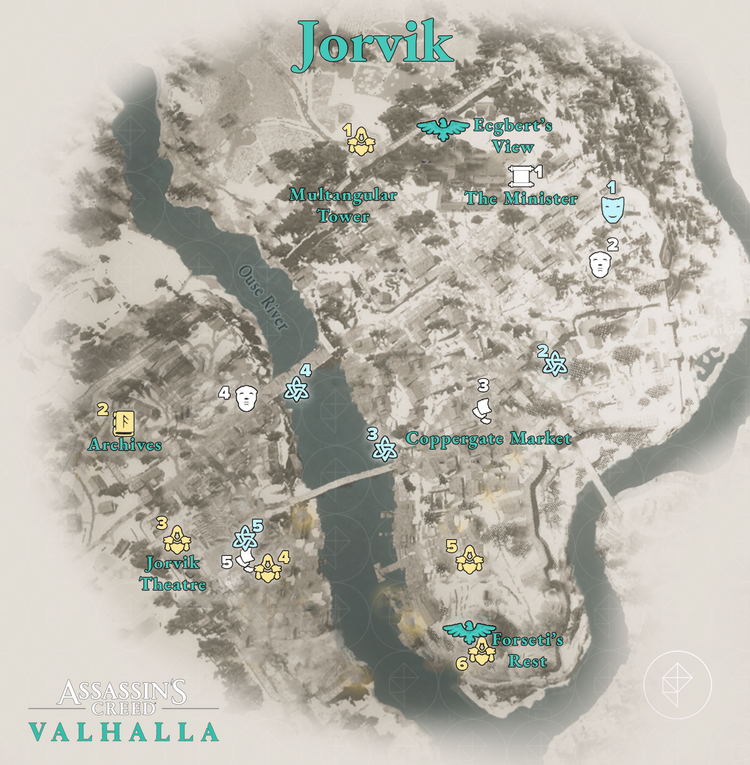 WEST boarding×DAYZE VALHALLA 142 All Assassin's Creed Valhalla Jorvik Wealth, Mysteries, and