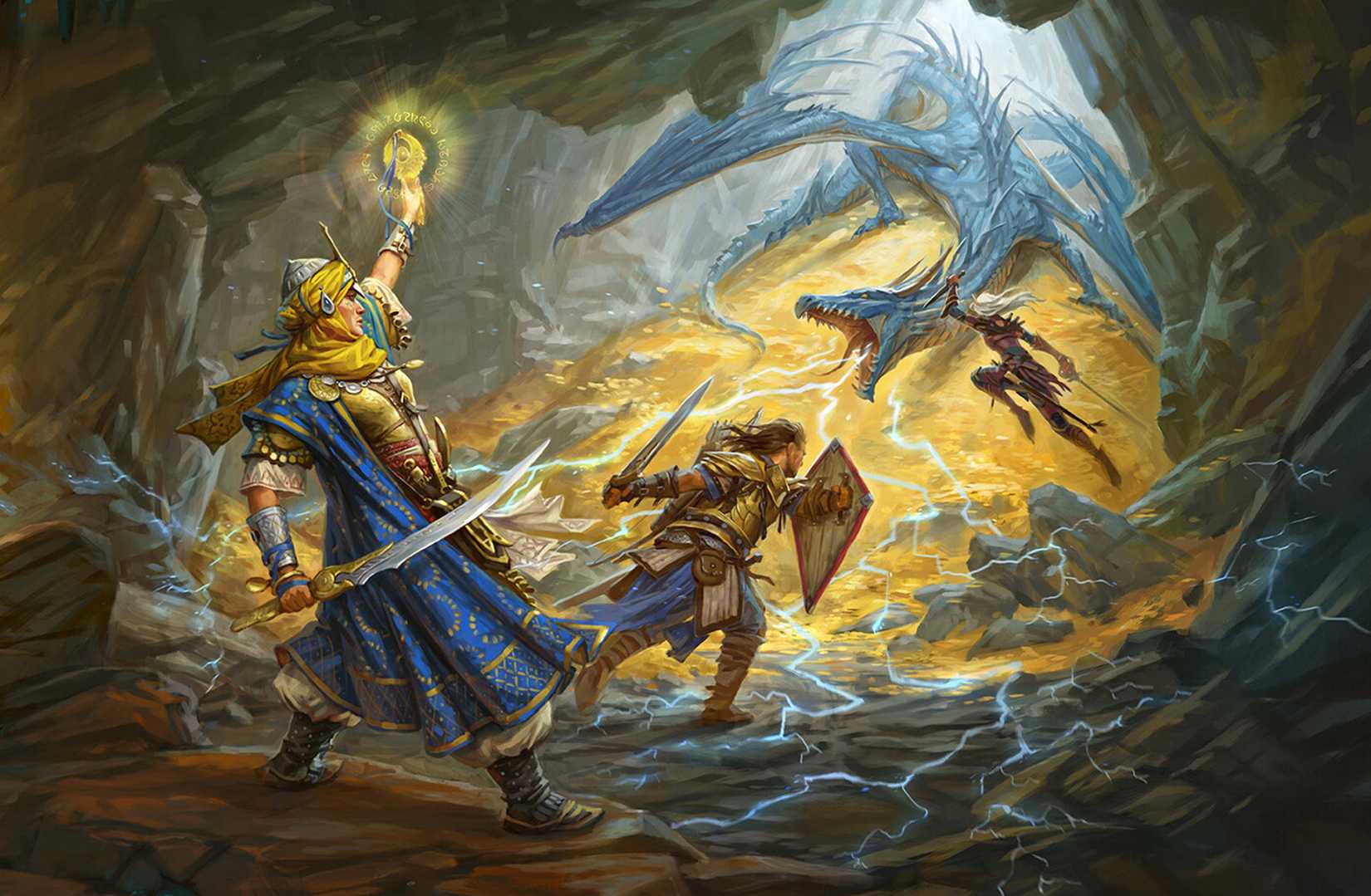 I almost lost a D&D player by forgetting a fundamental Dungeon Master rule A blue dragon guards his hoard from a group of adventurers in the key art from the Pathfinder second edition.