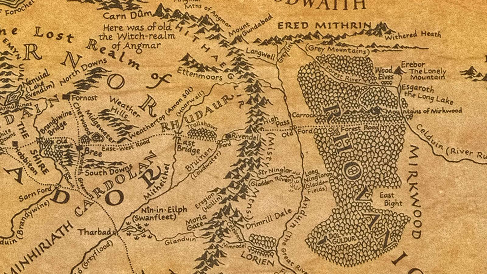 lonely mountain map wallpaper