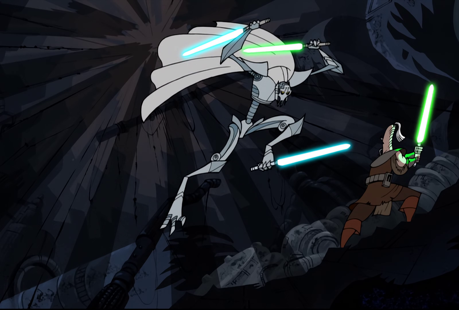 Star Wars' 2D Clone Wars on Disney Plus makes General Grievous
