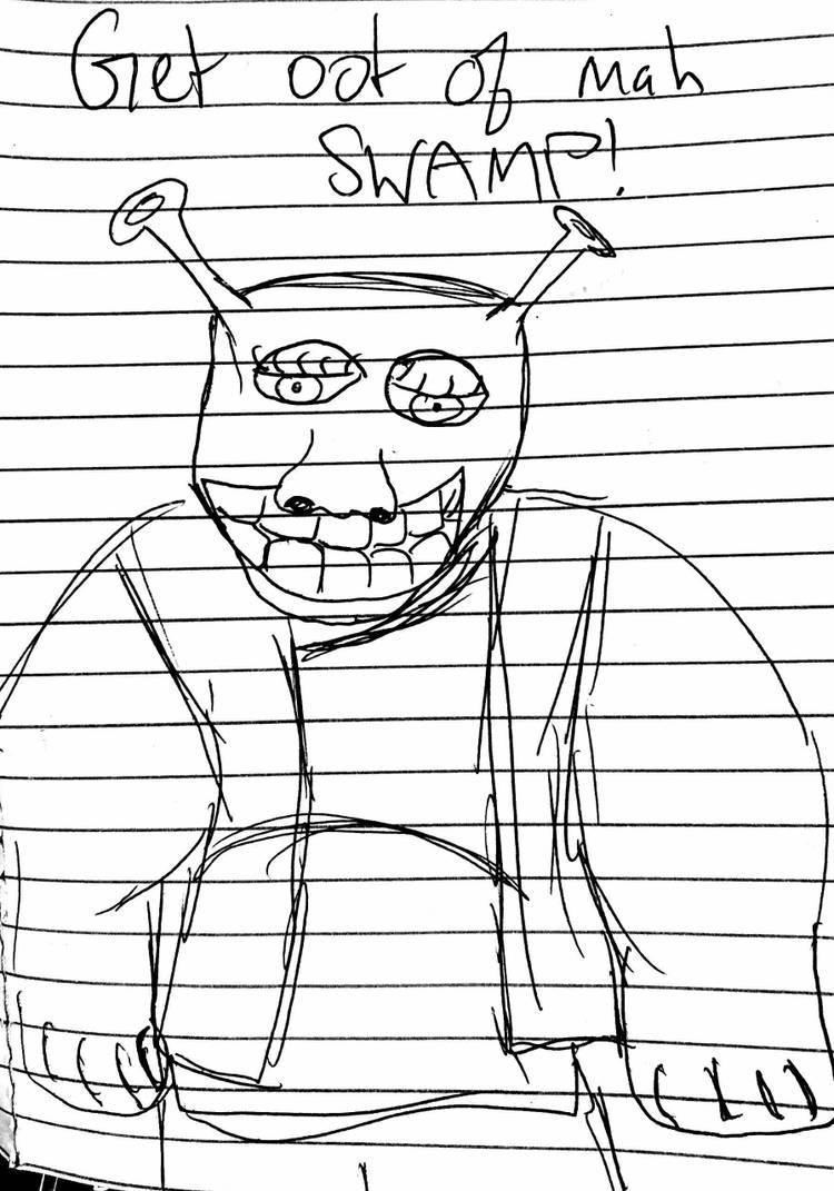 We drew Shrek fan art from memory