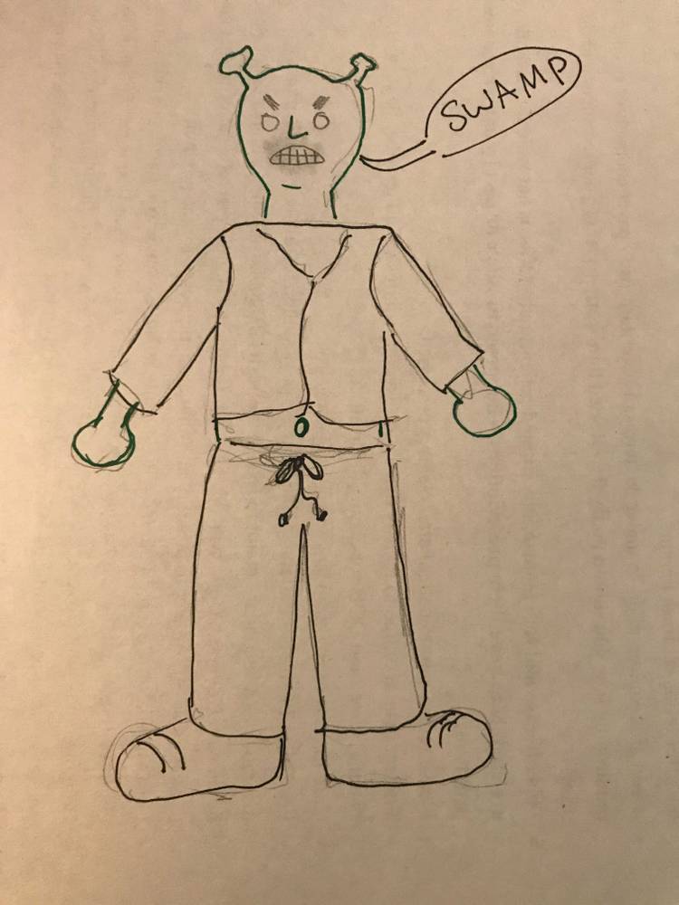 We drew Shrek fan art from memory