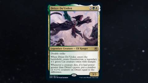 Magic: The Gathering previews three new D&D cards featuring Drizzt
