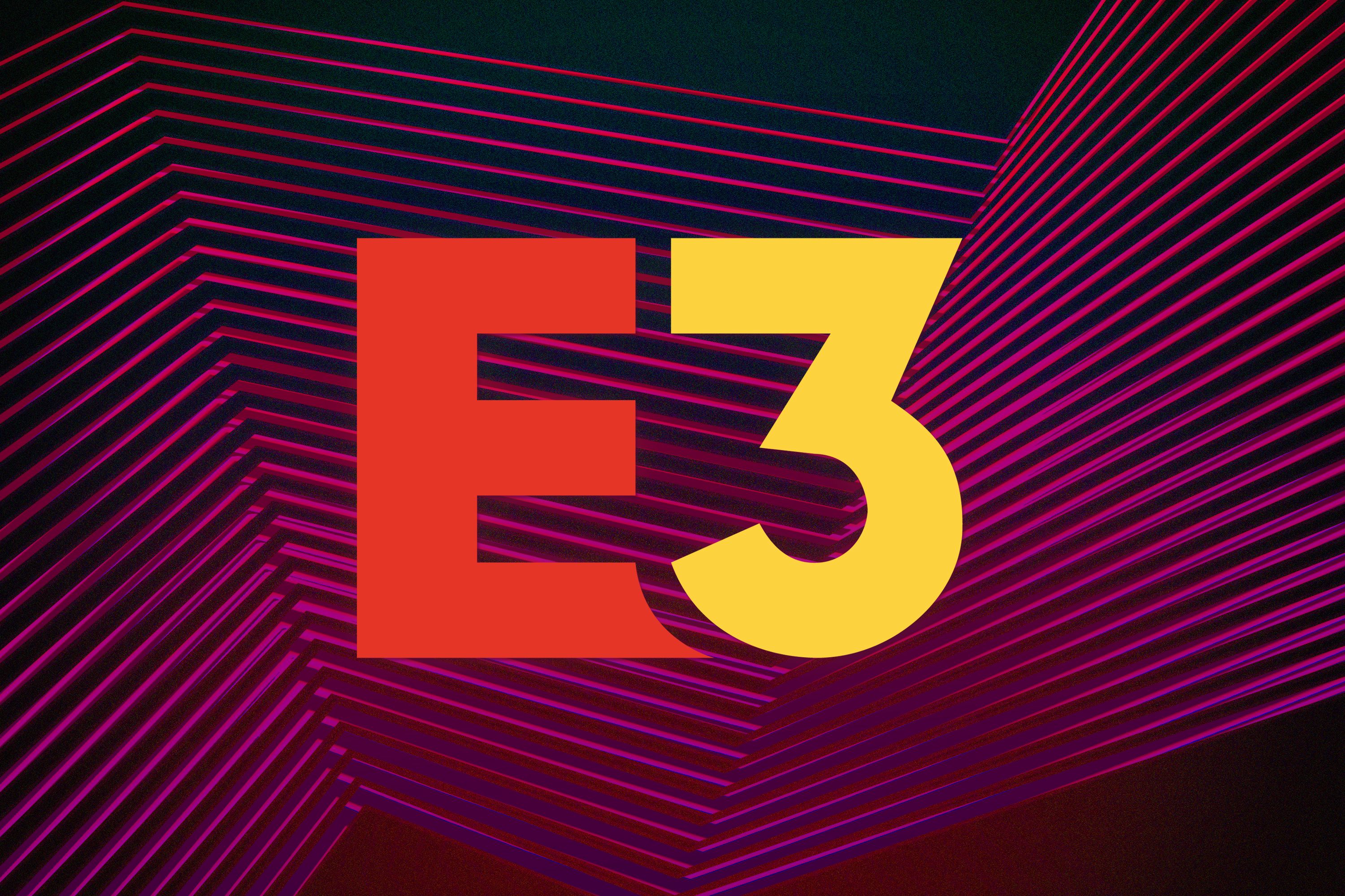 Graphic illustration of E3 logo and parallel lines