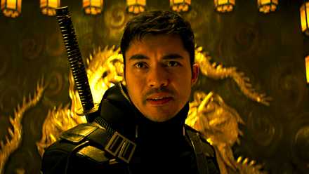 Henry Golding in ninja gear as Snake Eyes