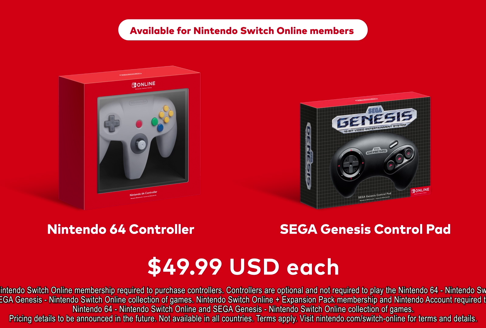 N64 and Sega Genesis controllers are coming to Nintendo Switch