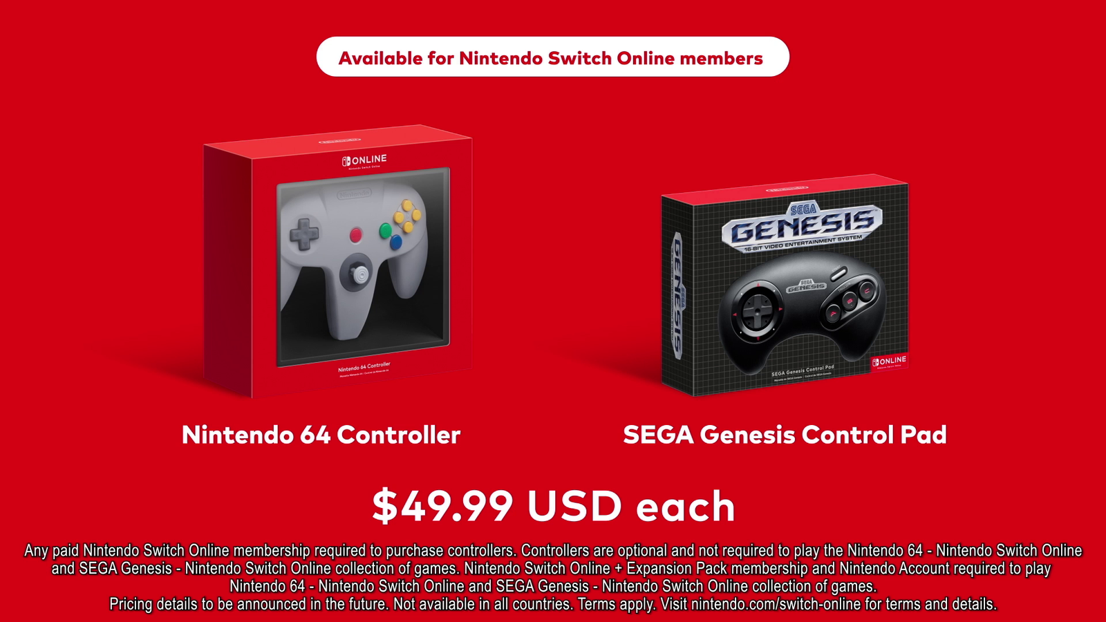 N64 and Sega Genesis controllers are coming to Nintendo Switch