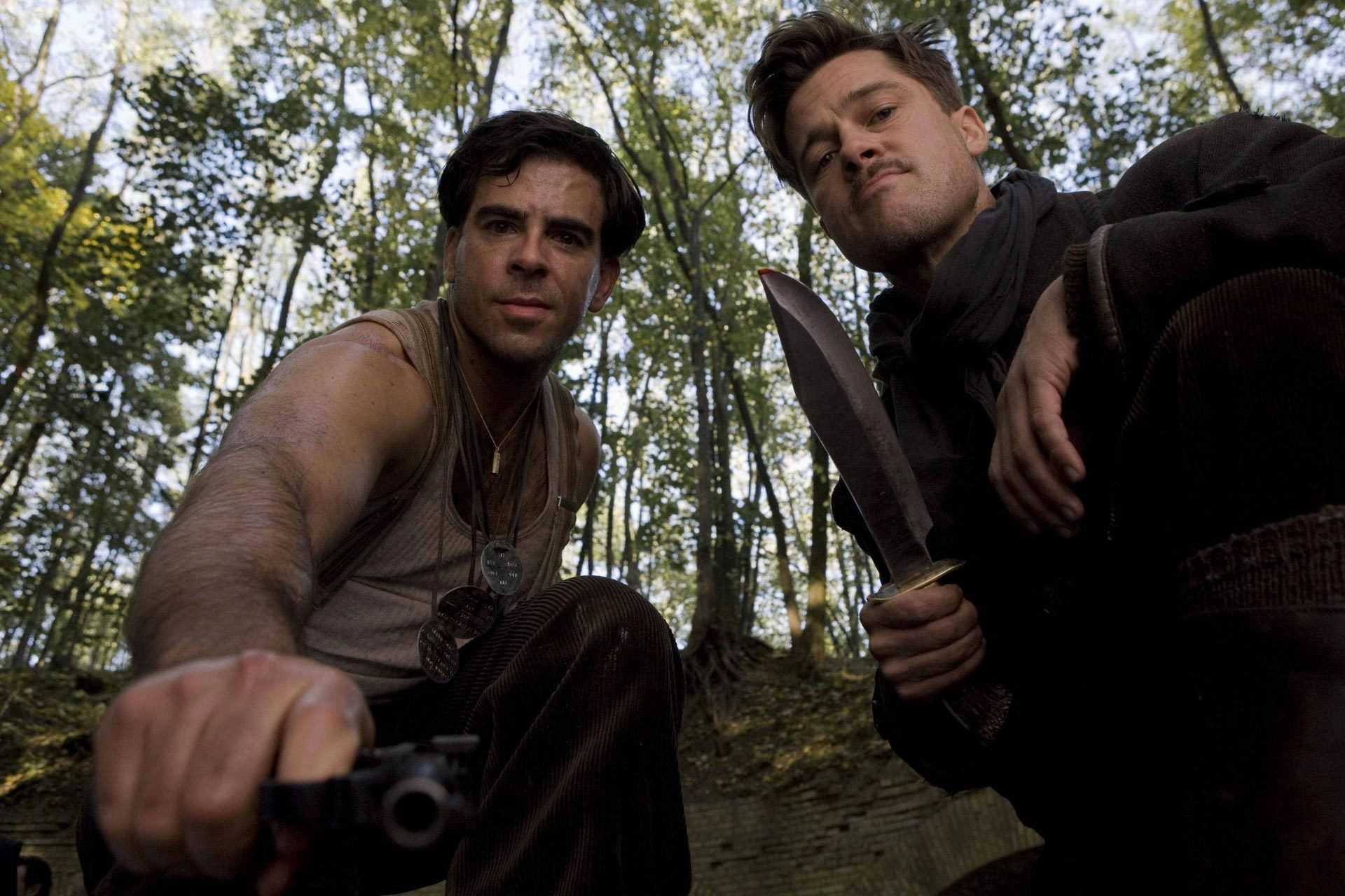Eli Roth and Brad Pitt in Inglourious Basterds