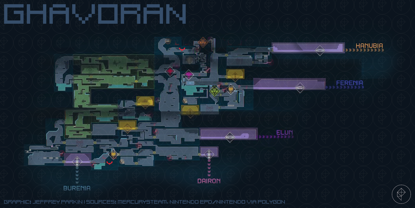 All Metroid Dread maps