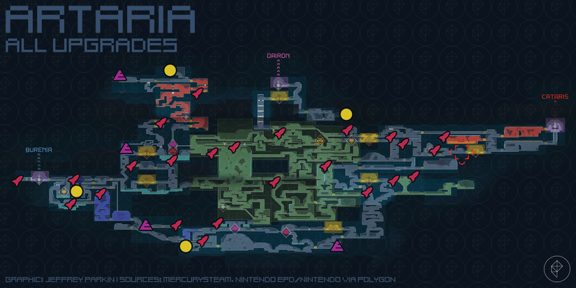 Netroid Map Metroid Dread maps suit upgrade, Missile Tank, and Energy Tank
