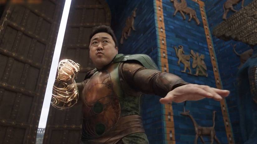 Gilgamesh (Don Lee) prepares a super punch in Eternals