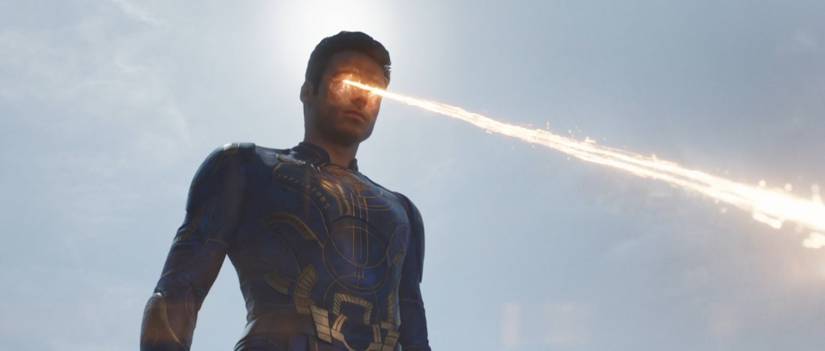 Ikaris (Richard Madden) shooting eye lasers in Eternals