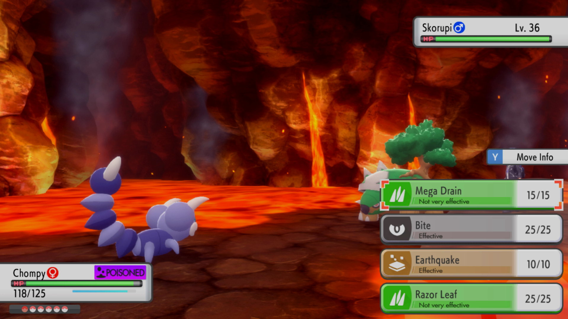 A Pokémon battle scene