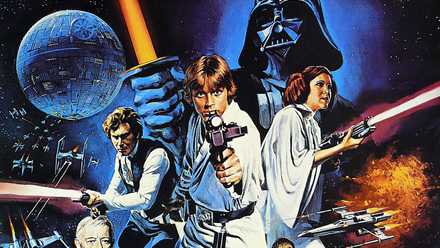 A promotional poster from Star Wars: A New Hope in 1977