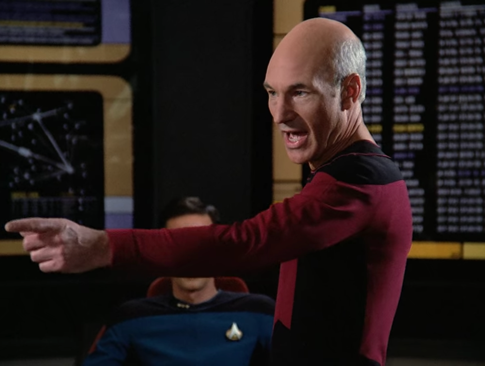 Picard yelling “Well there it sits!”