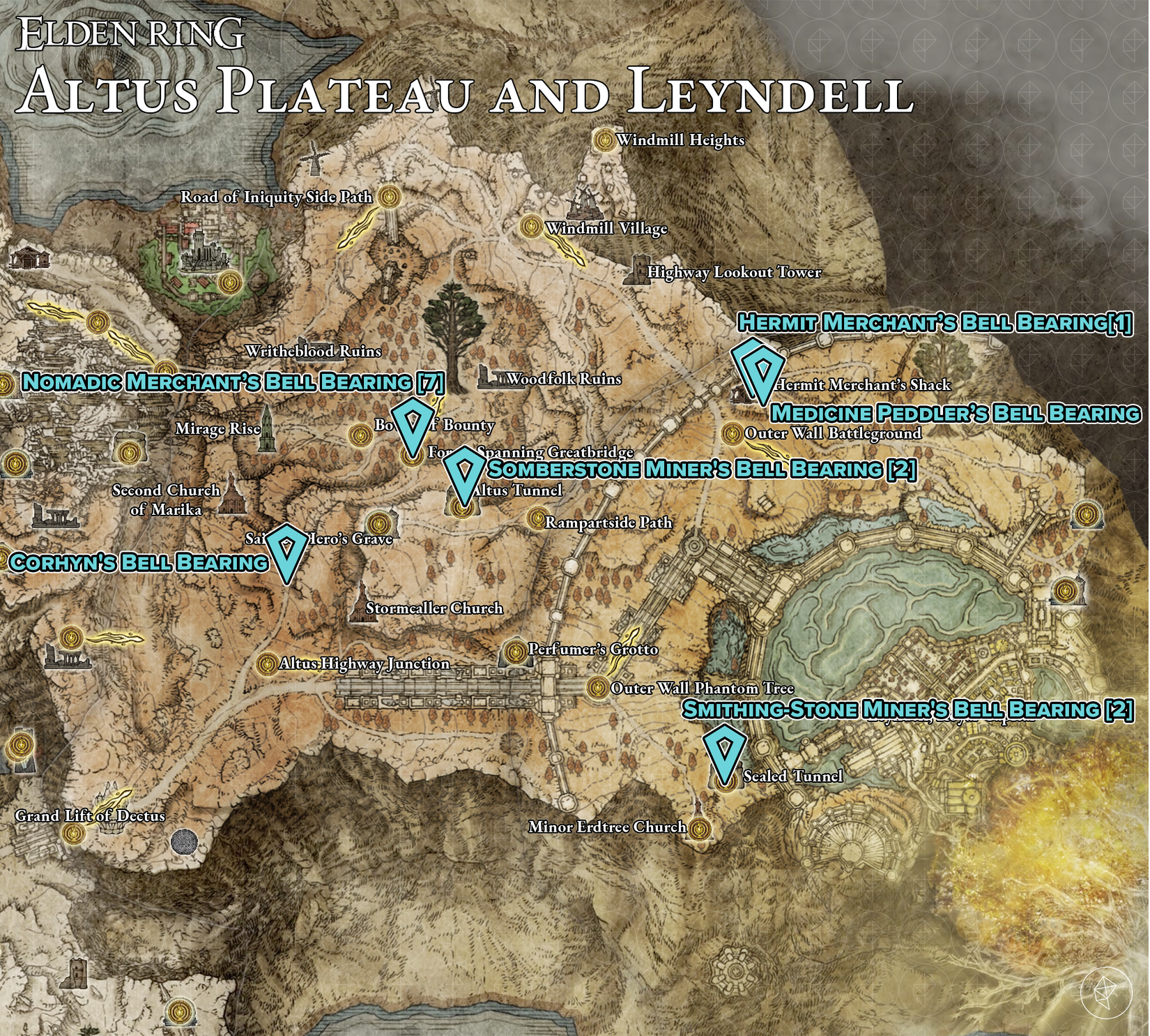 All bell bearing locations in Elden Ring