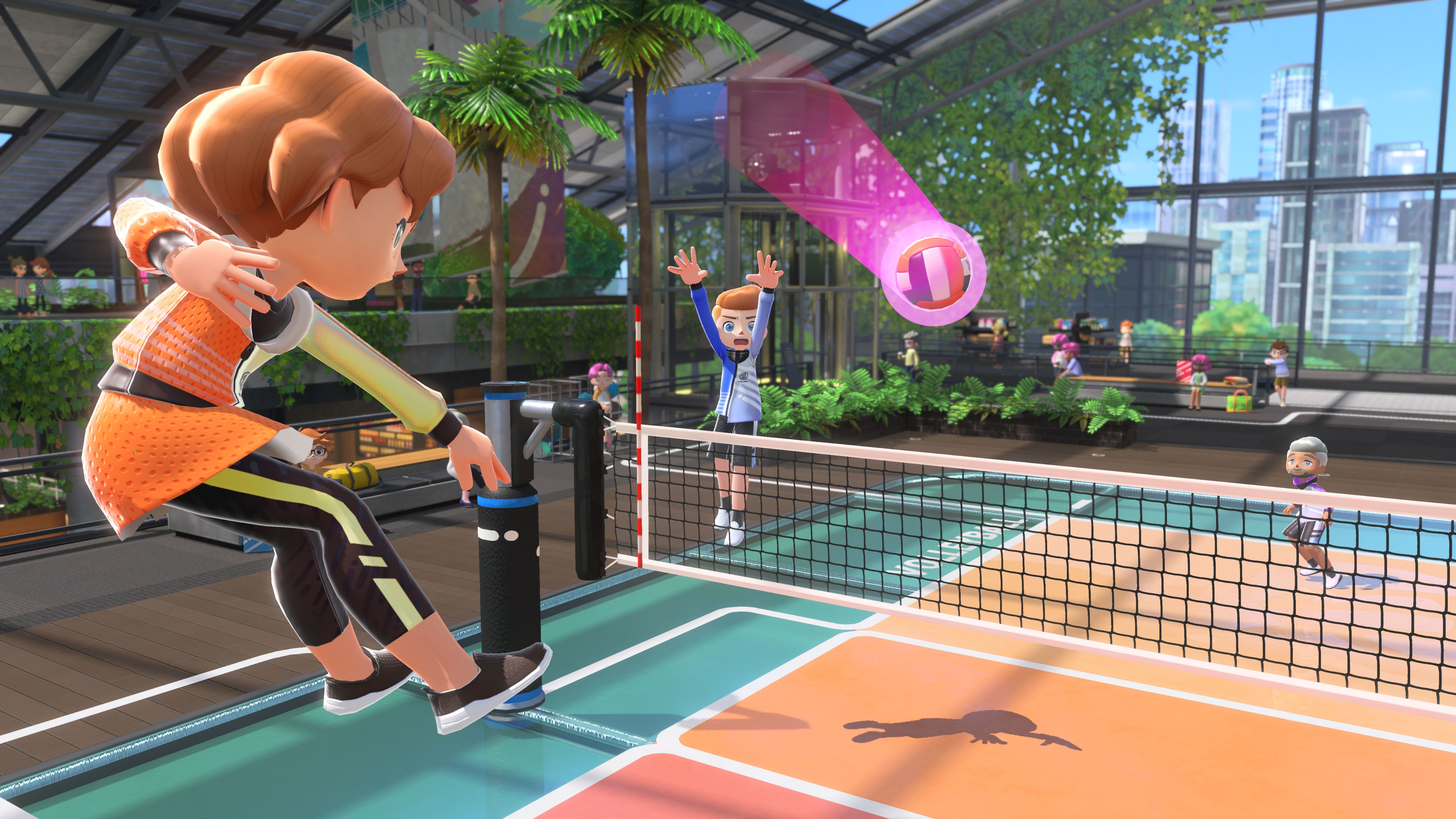 Nintendo Switch Sports overview welcomes you to 'Spocco Square'