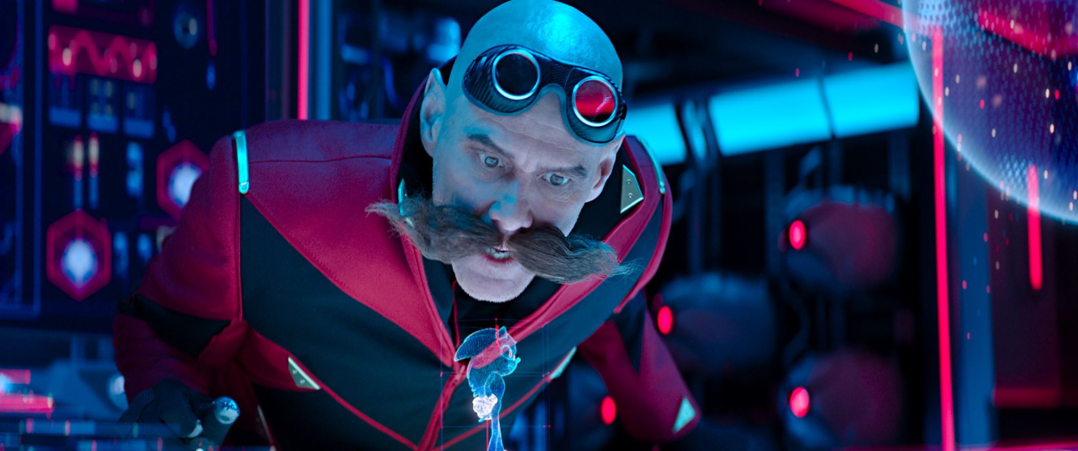 Jim Carrey Jim Carreys it up superhard in full Dr. Robotnik gear in Sonic the Hedgehog 2