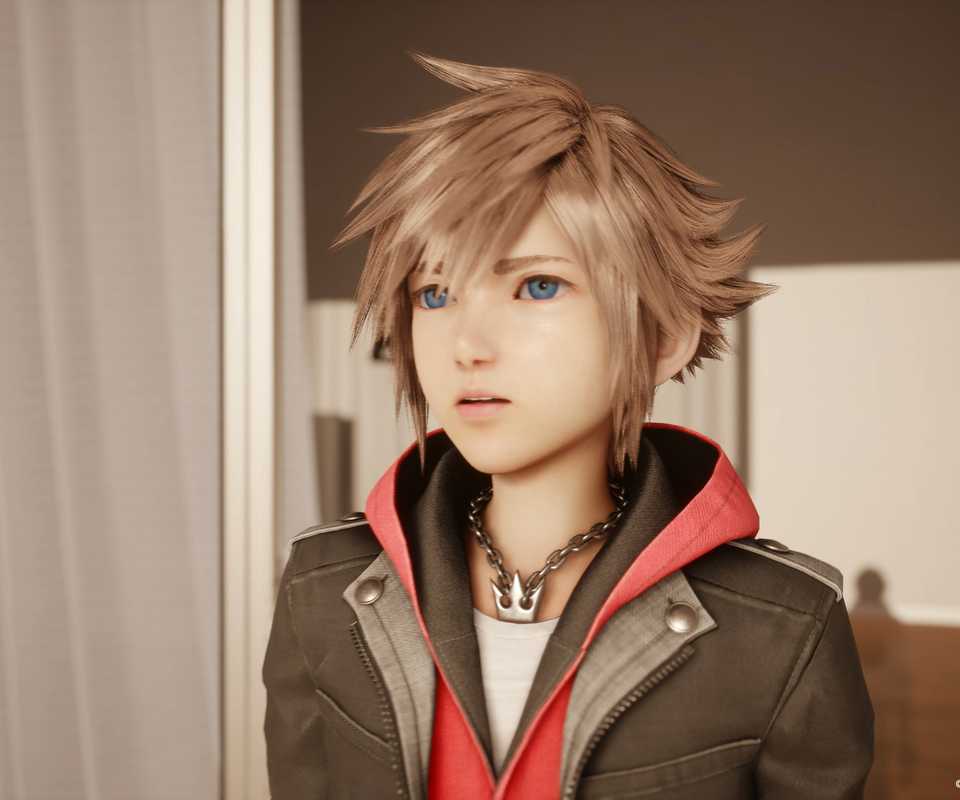 Sora looks out upon Quadratum from a balcony in the first trailer for Kingdom Hearts 4