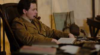 Jack Lowden smokes a pipe as Siegfried Sassoon in Benediction.
