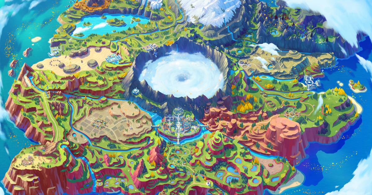 Map With Pokémon Map Of The Pokemon World Pokemon