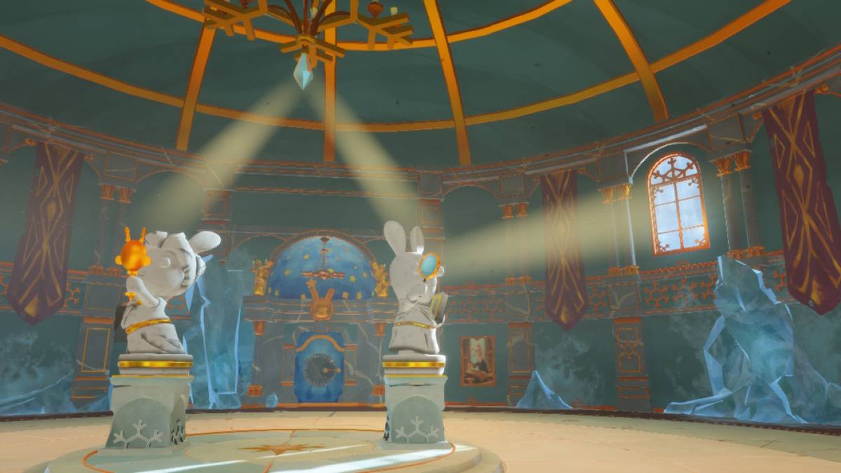 Winter Rabbids Mario + Rabbids Sparks of Hope: Winter Palace statue puzzle guide