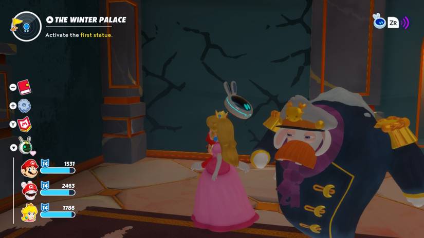 Winter Rabbids Mario + Rabbids Sparks of Hope: Winter Palace statue puzzle guide