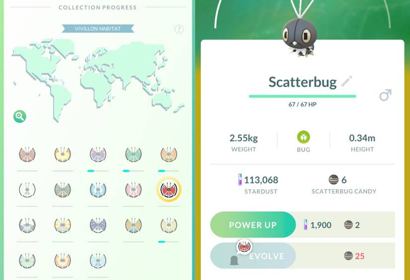 Pokémon Go Vivillon map, regions, and pattern guide