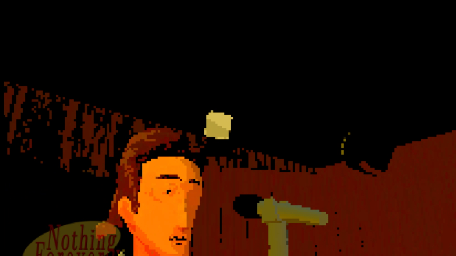 Image 9: An image of a Jerry Seinfeld-esque character. The character is rendered in chunky 3D pixels and there is a feint watermark in the bottom left corner that says, “Nothing Forever.”