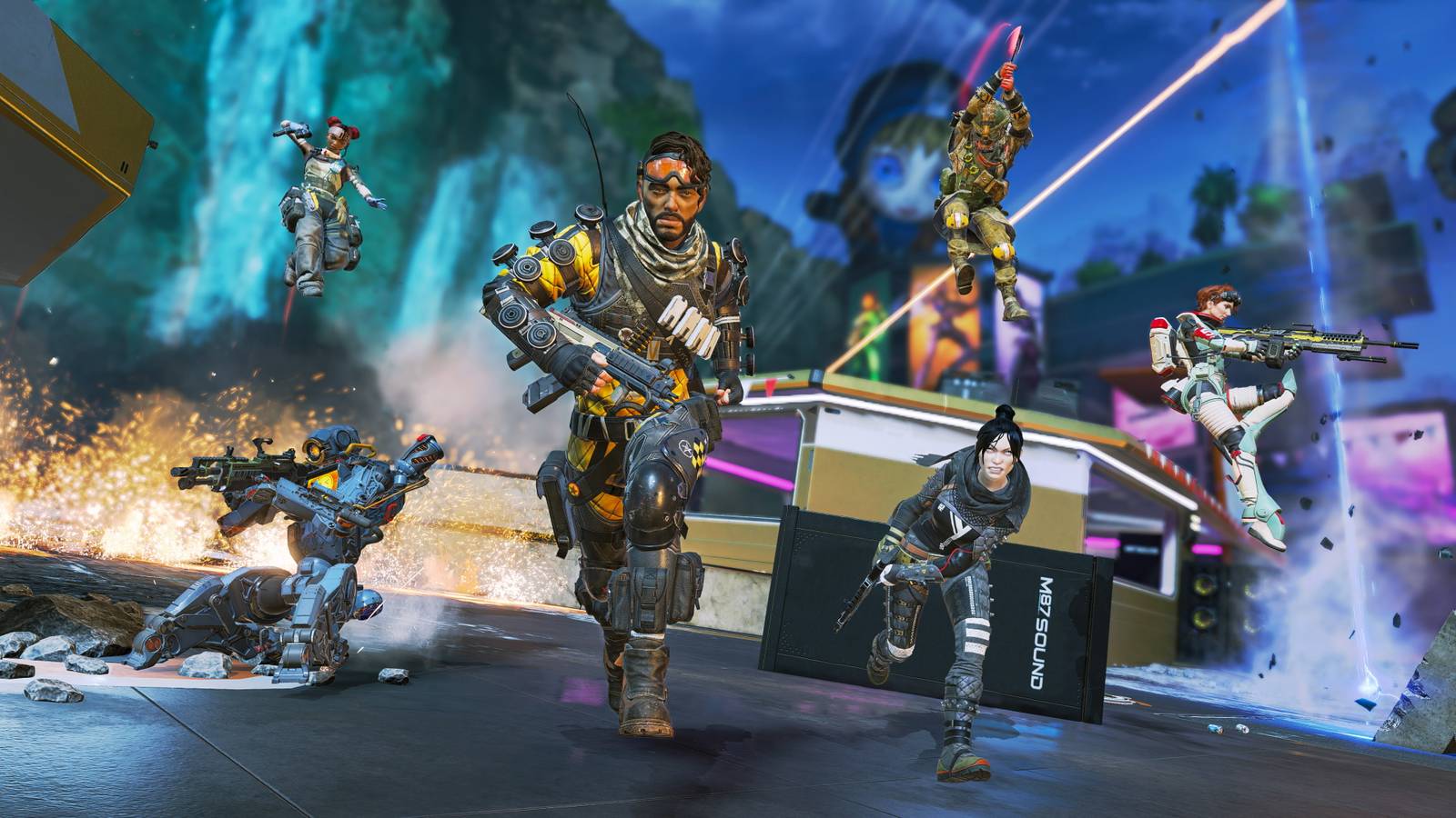 Six Apex Legends Heroes rush into battle in the game’s new team deathmatch mode