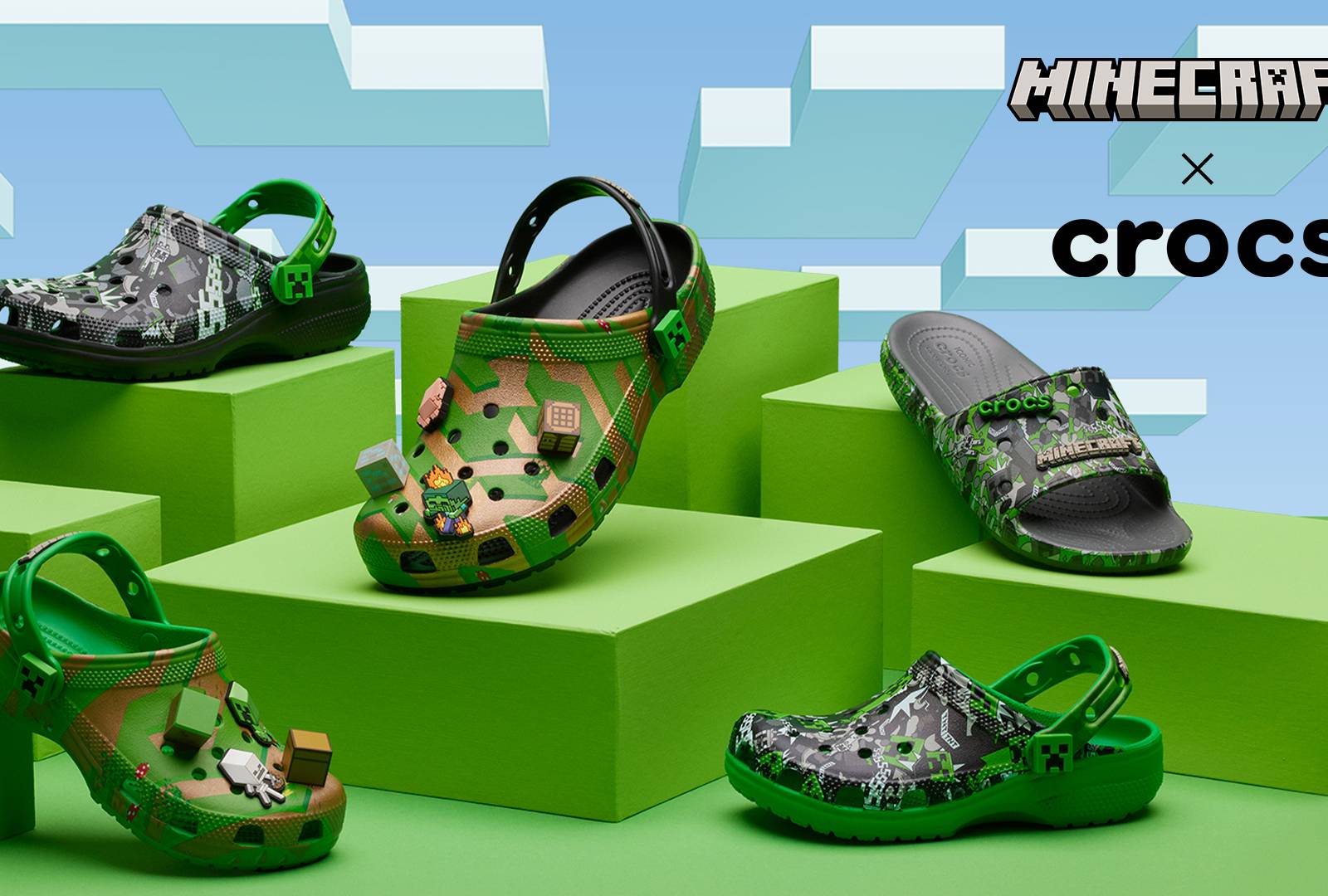 Crocs Minecraft Classic Clog Green Size M10/W12 Adult Gamer Steve Creeper‎ Crocs x Minecraft Classic Clog Green Mens 9 | Mercari main image 2