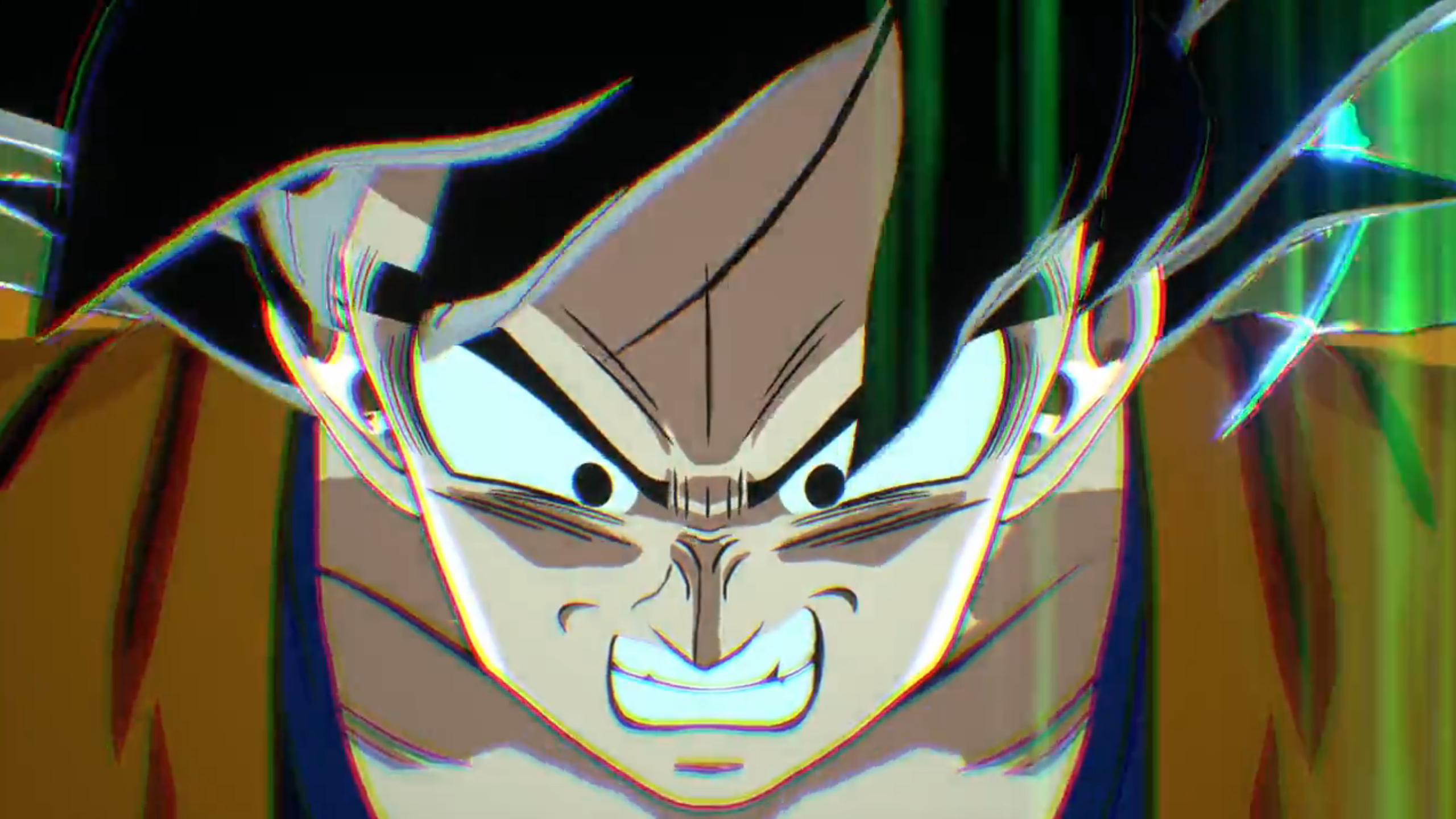 Goku grimaces mid transformation in the trailer for a new Dragon Ball Z: Budokai Tenkaichi game