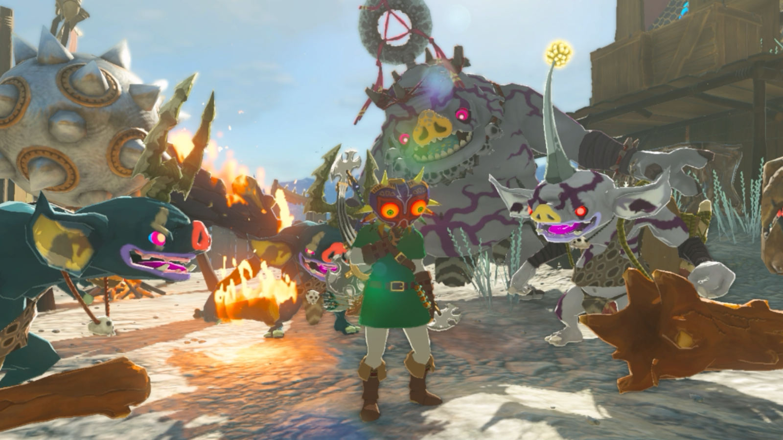 How to get Majora's Mask at Floating Coliseum in Zelda: TotK, image size:1600x900