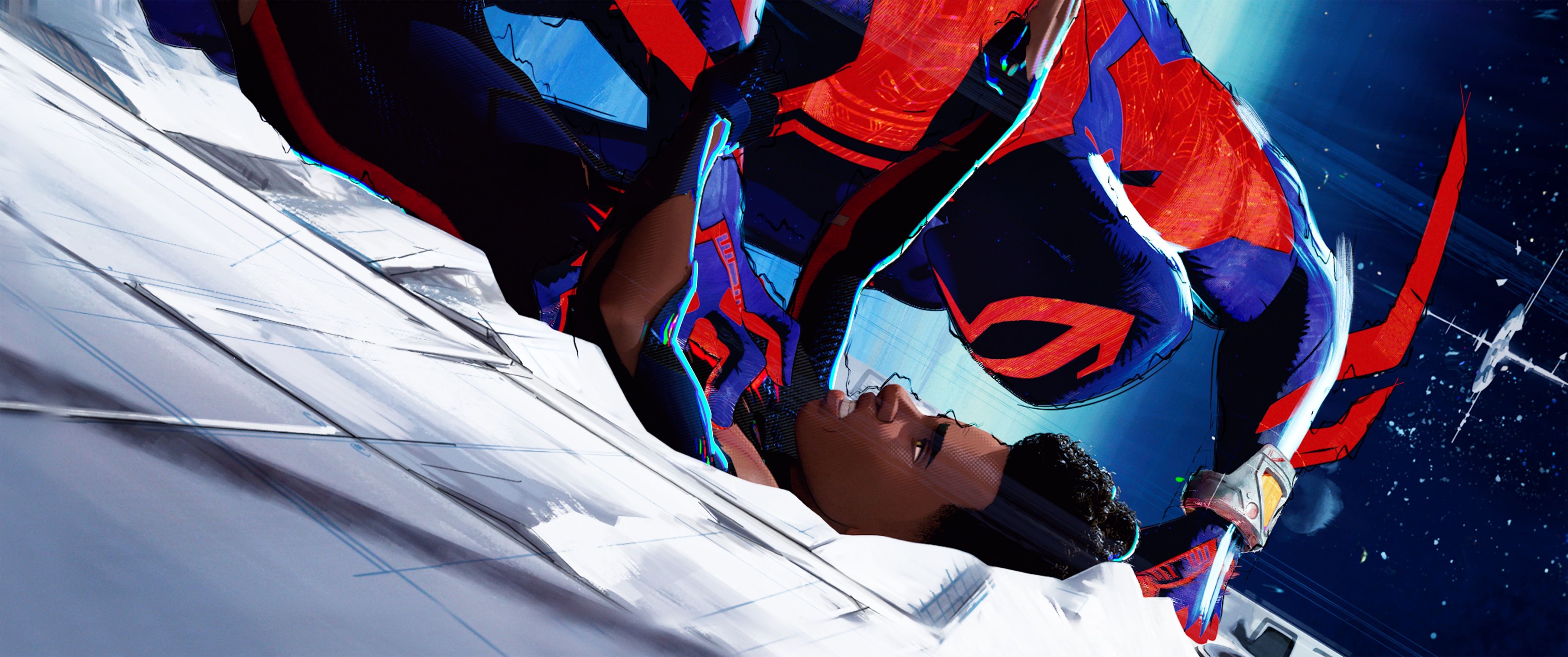 Across the Spider-Verse's Spider-Man 2099, explained, image size:4200x1760