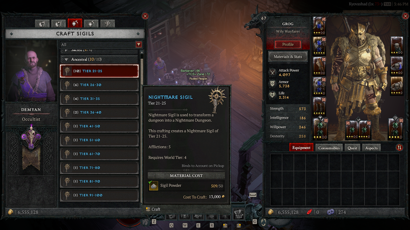 How to unlock high-tier Nightmare Dungeons in Diablo 4