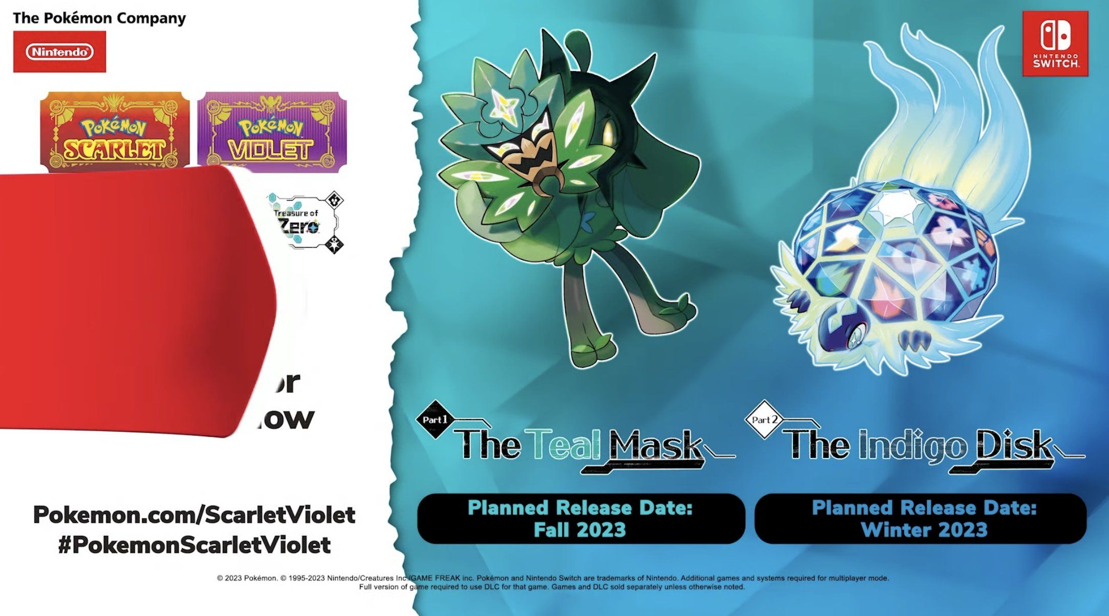 Pokémon Scarlet and Violet DLC Pokémon detailed in Nintendo Direct