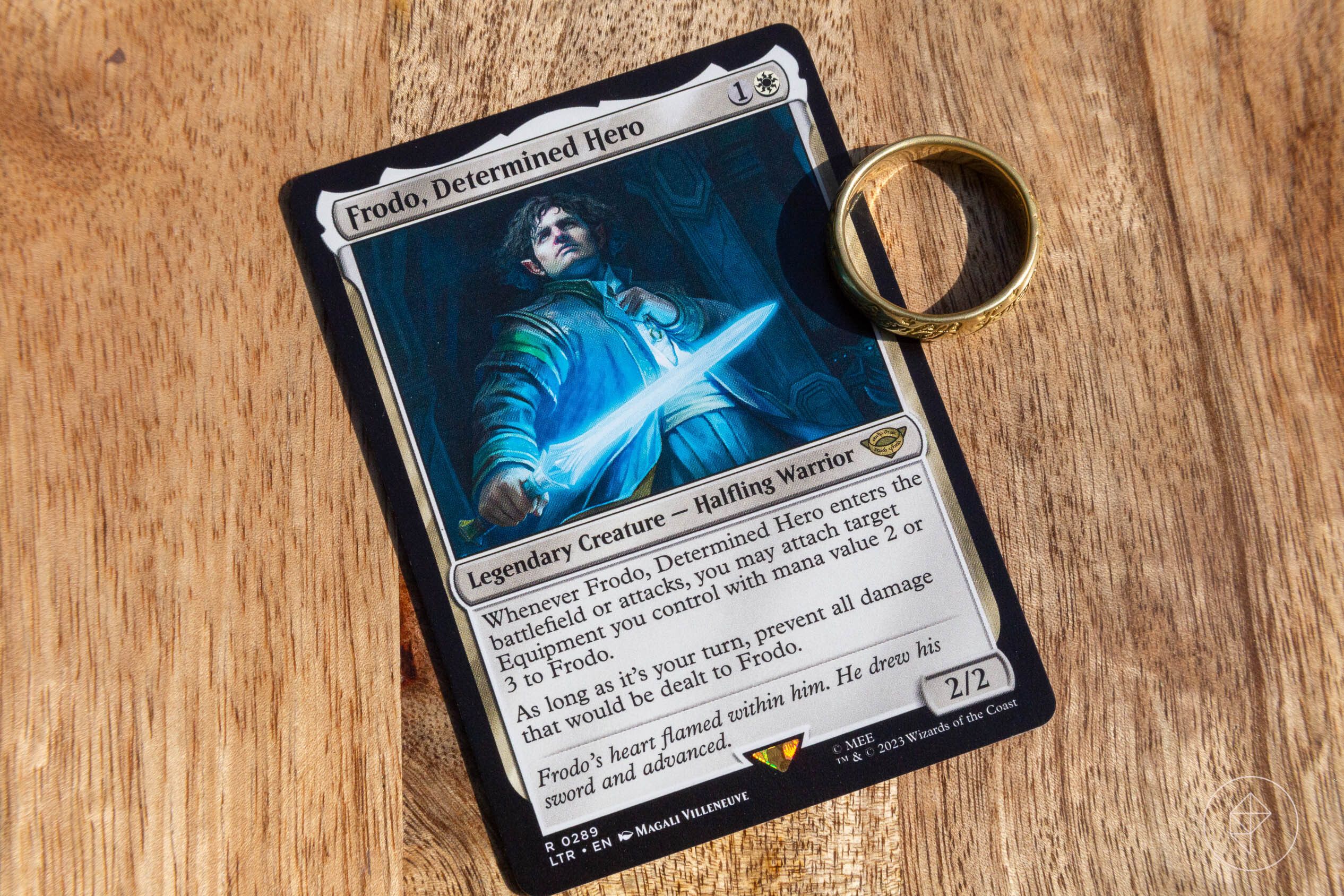 frodo cards mtg Elijah Wood — Signed “Frodo, Adventurous Hobbit” (MTG) – Rain Collectibles