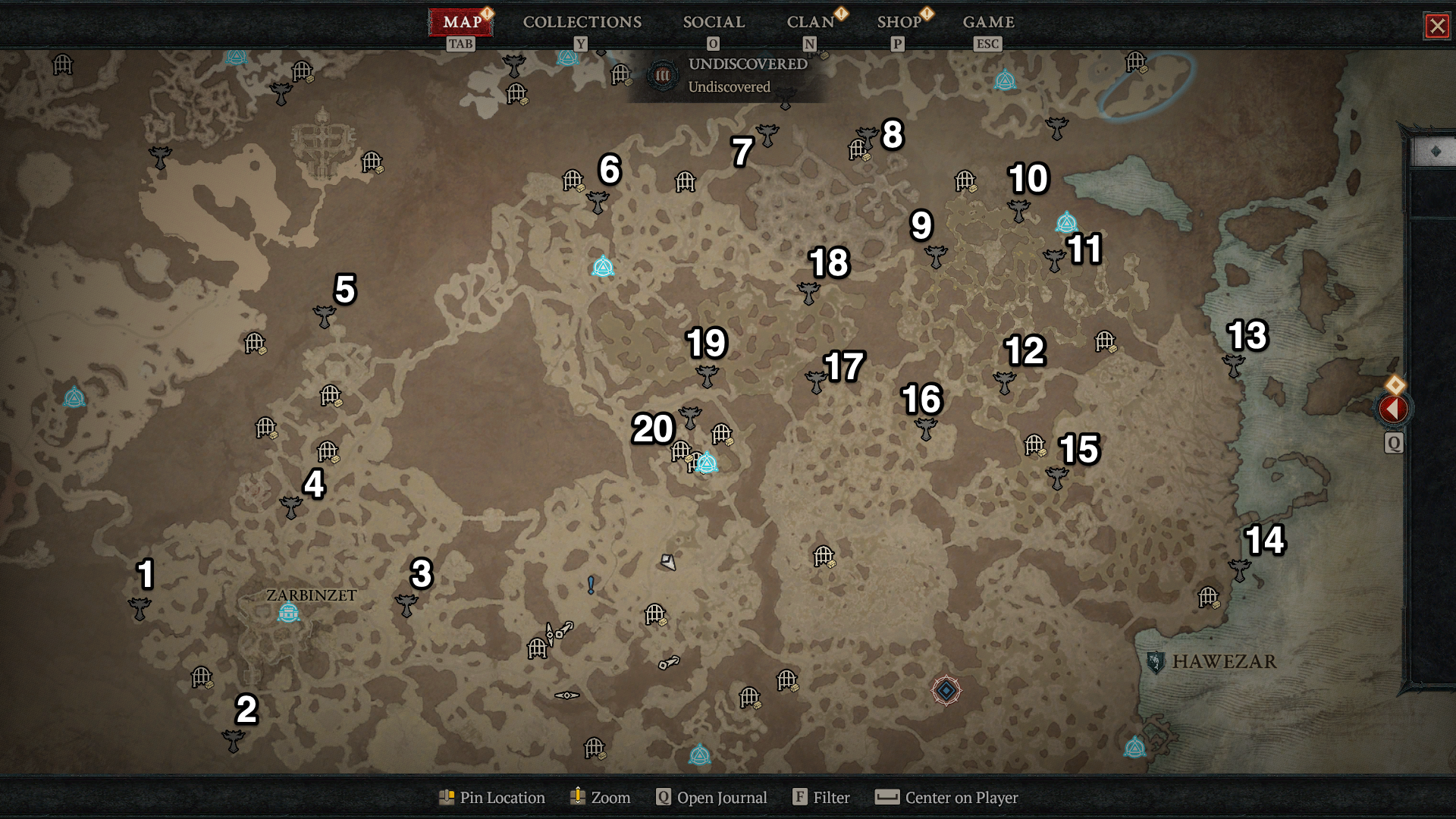 All Altar of Lilith maps and locations in Diablo 4