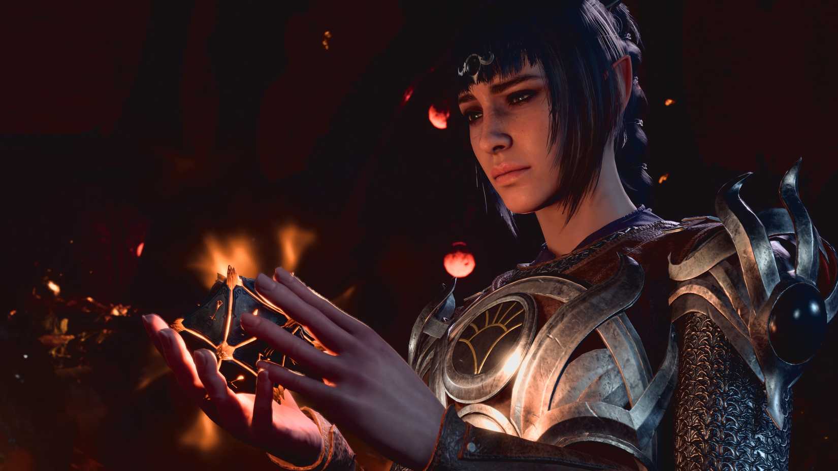 A screenshot of Baldur’s Gate 3 showing the Shadowheart character.