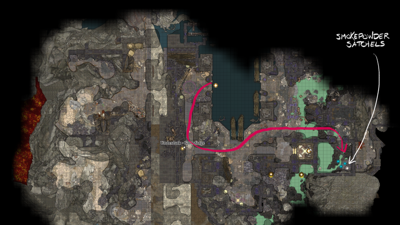 Grymforge Complete Map Where to find explosive powder in Baldur’s Gate 3