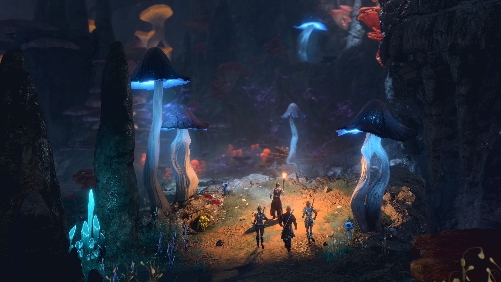 The party enters the Underdark during Act 2 of Baldur’s Gate 3, and sees a massive expanse lit only by giant glowing mushrooms