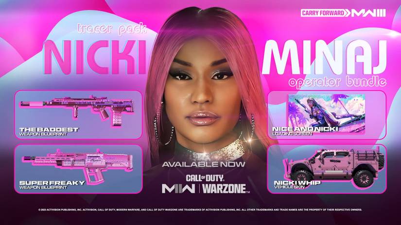 Call of Duty’s Nicki Minaj operator bundle available for Warzone, MW2