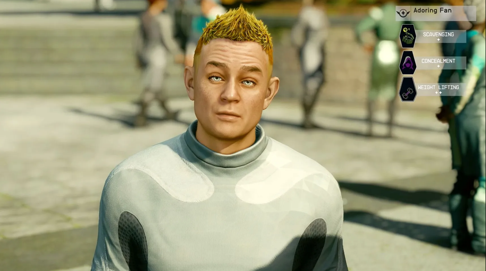 The Adoring Fan talks to the player in Starfield