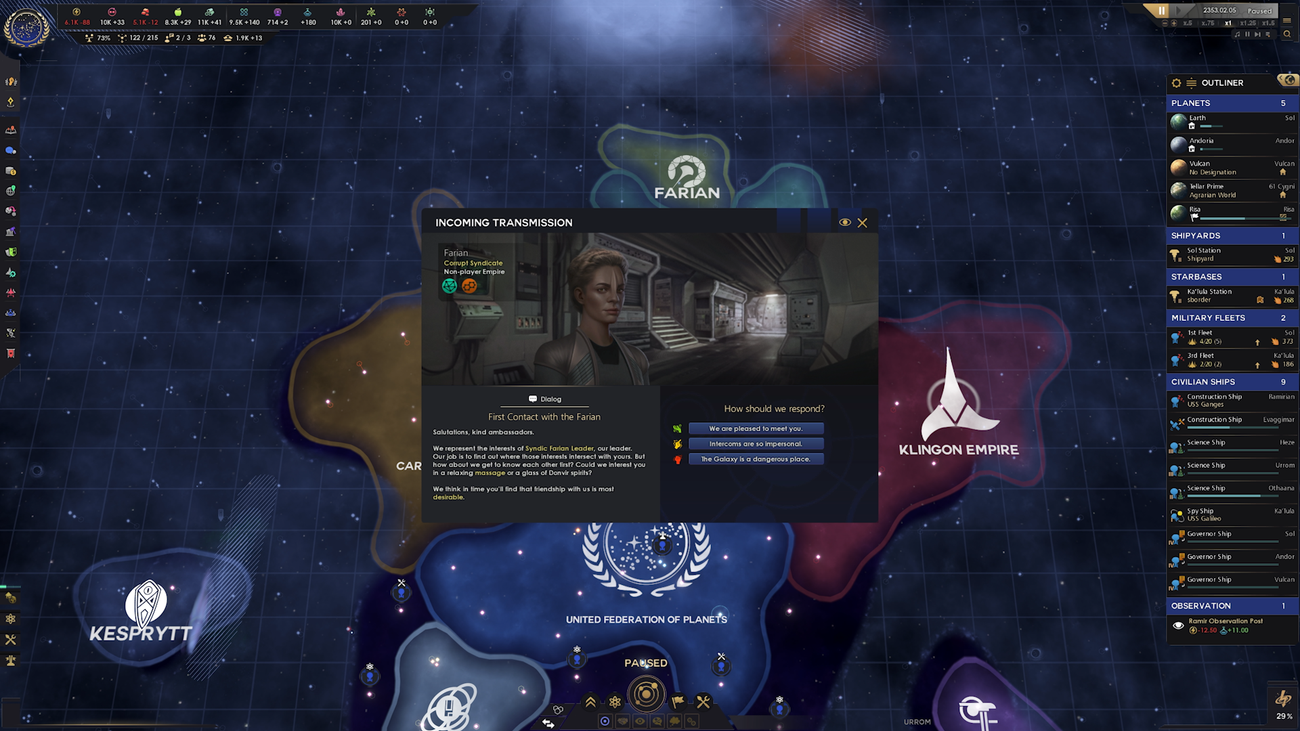 Star Trek: Infinite, Paradox’s 4X strategy game, is already promising
