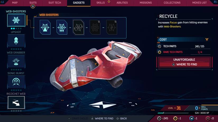 How to get Rare Tech Parts and City Tokens in Spider-Man 2