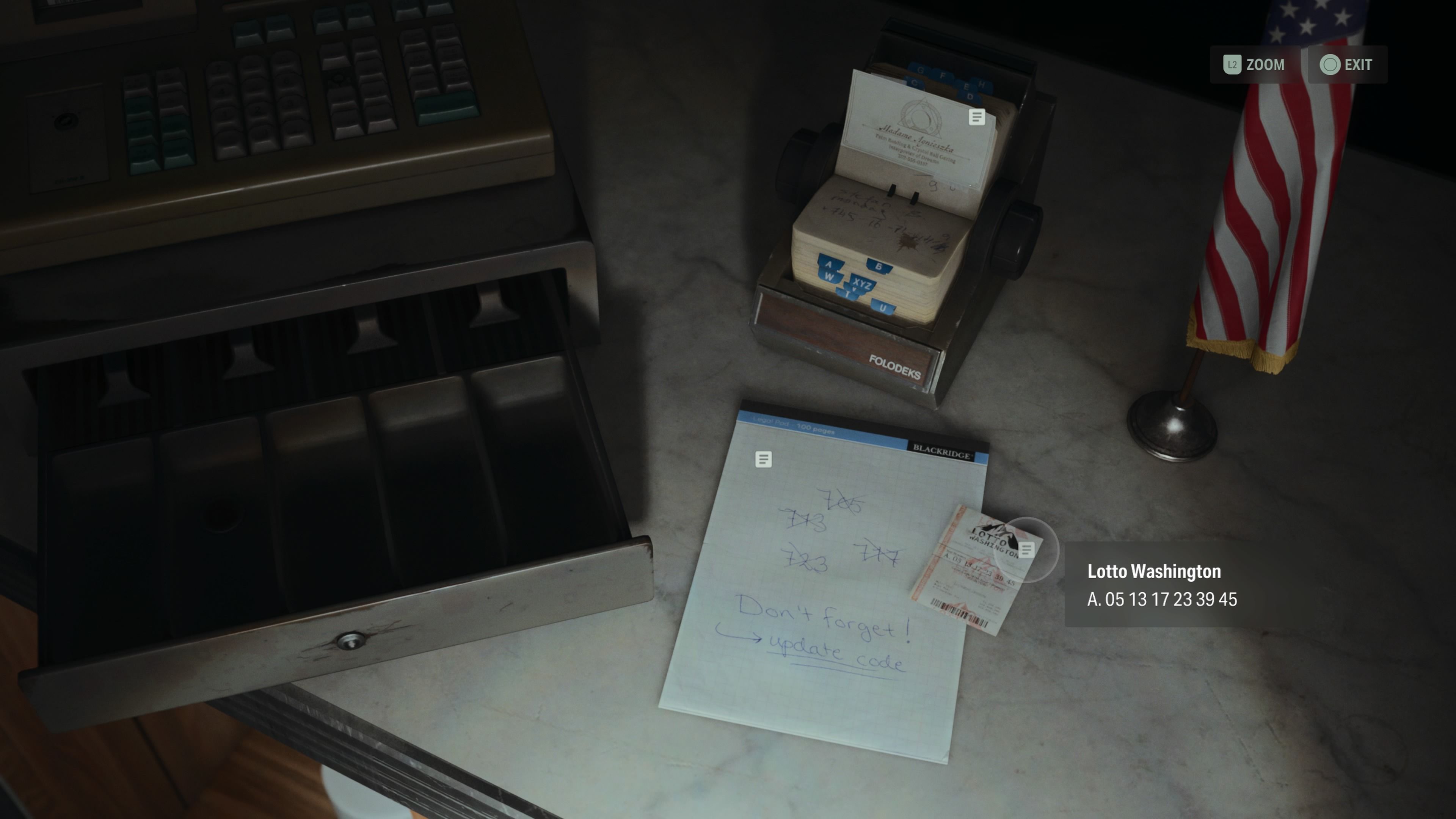 What is the shotgun code in Alan Wake 2 in the general store?