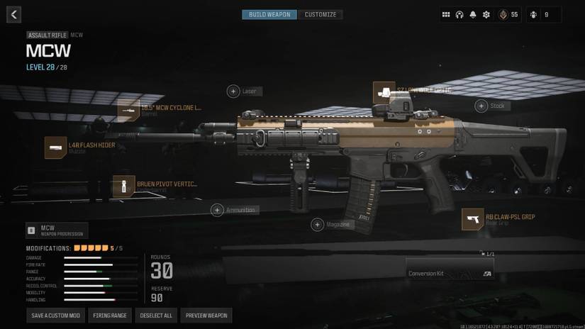 Best MCW loadout, class build in MW3